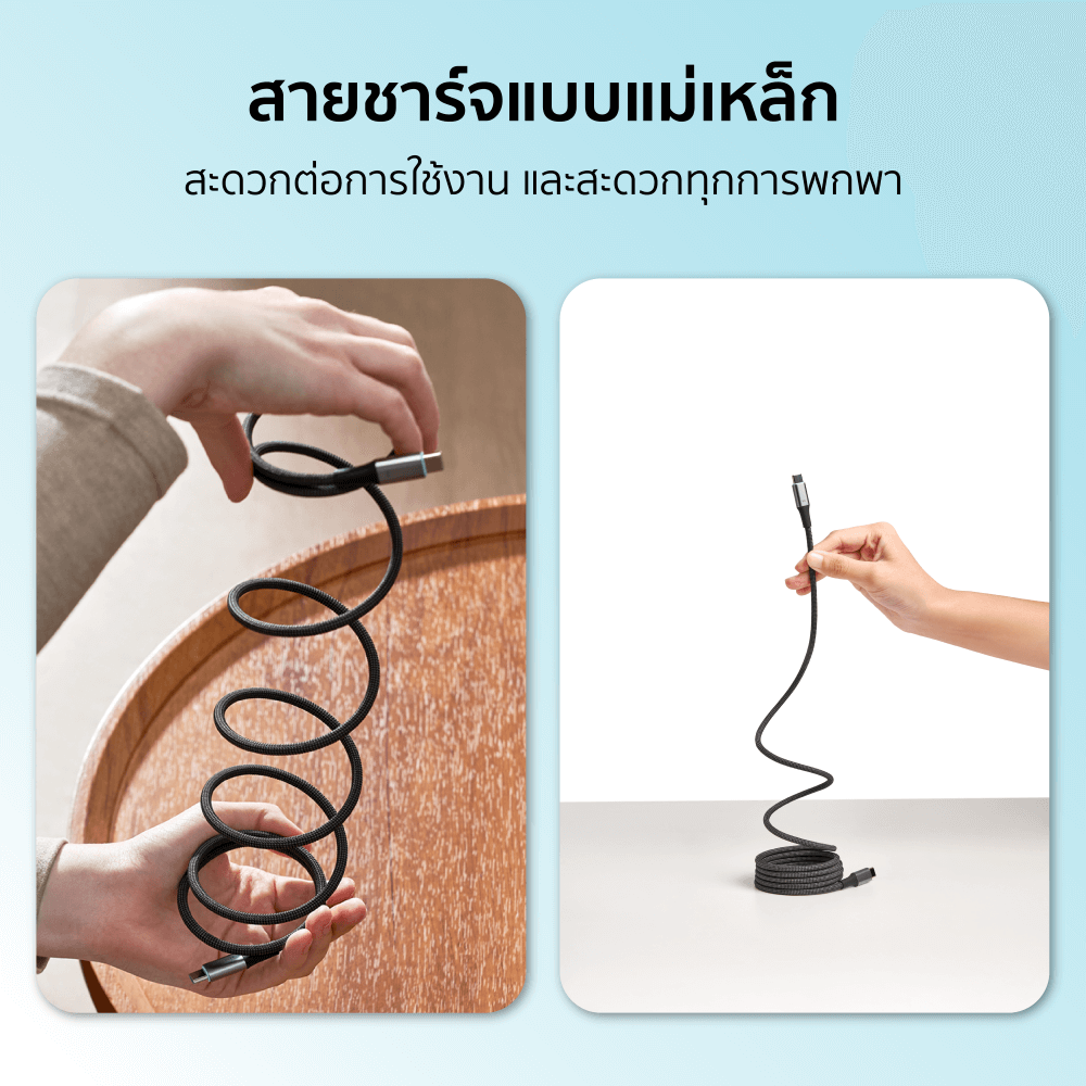 สายชาร์จเร็ว CUKTECH รุ่น CMC615 USB-C to USB-C 6A 240W ยาว 1.5 เมตร สีดำ ( รองรับชาร์จเร็ว PD3.1 )